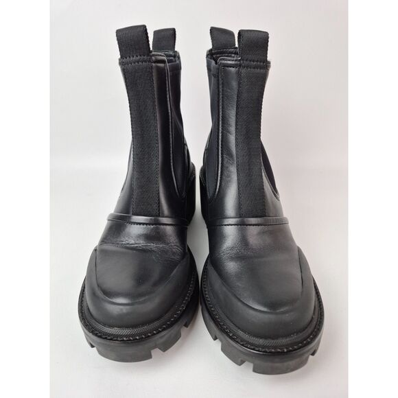 Tory Burch Women's Black Chelsea Lug Sole Ankle Leather Boots Size 8.5 M - Picture 3 of 7